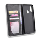 Magnetic Buckle Retro Crazy Horse Texture Horizontal Flip Leather Case for HTC U19E , with Holder & Card Slots & Photo Frame(Black)