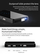 X2 (1+8G) DLP Android 7.1Smart Mini Projector X2 With Sliding Lens Cover Wifi Mini Projector (Black) EU