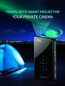 X2 (1+8G) DLP Android 7.1Smart Mini Projector X2 With Sliding Lens Cover Wifi Mini Projector (Black) EU