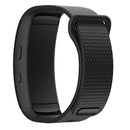 Silicone Watch Band for Samsung Gear Fit2 SM-R360, Wrist Strap Size:150-213mm(Black)