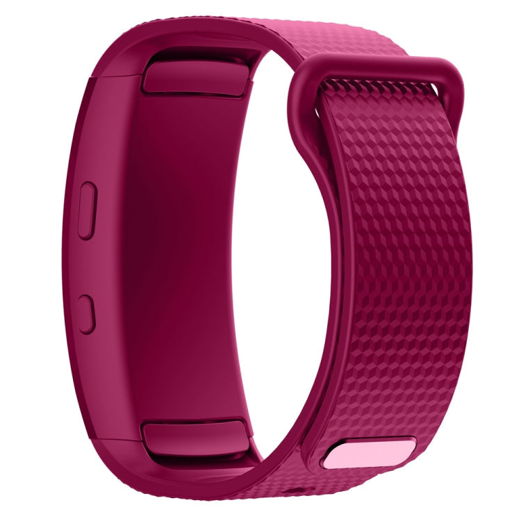 Silicone Watch Band for Samsung Gear Fit2 SM-R360, Wrist Strap Size:150-213mm(Purple)