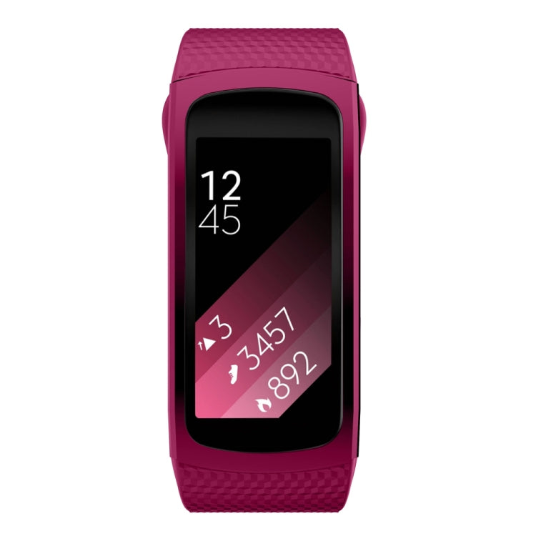 Silicone Watch Band for Samsung Gear Fit2 SM-R360, Wrist Strap Size:150-213mm(Purple)