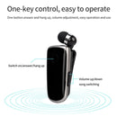 K39 Wireless Bluetooth Headset CSR DSP chip In-Ear Vibrating Alert Wear Clip Hands Free Earphone (Blue)