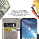 Four-leaf Clasp Embossed Buckle Mobile Phone Protection Leather Case with Lanyard & Card Slot & Wallet & Bracket Function for Nokia 2.2(Blue)