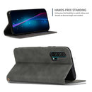 Retro Skin Feel Business Magnetic Horizontal Flip Leather Case for Huawei Honor 20 Pro(Dark Gray)