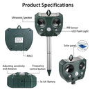 Outdoor Ultrasonic Solar Animal Repeller Pest Mouse Repeller Sensor Garden Bird Cat Dog Fox Repellent Keep Animals Away