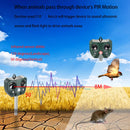 Outdoor Ultrasonic Solar Animal Repeller Pest Mouse Repeller Sensor Garden Bird Cat Dog Fox Repellent Keep Animals Away