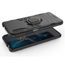 PC + TPU Shockproof Protective Case with Magnetic Ring Holder for Huawei Honor 9X / 9X Pro(Navy blue)