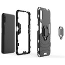 PC + TPU Shockproof Protective Case with Magnetic Ring Holder for Huawei Honor 9X / 9X Pro(Red)