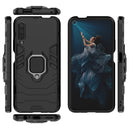 PC + TPU Shockproof Protective Case with Magnetic Ring Holder for Huawei Honor 9X / 9X Pro(Red)