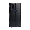 Retro Crazy Horse Texture Horizontal Flip Leather Case for Motorola One Action , with Holder & Card Slots & Photo Frame(Black)