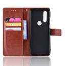 Retro Crazy Horse Texture Horizontal Flip Leather Case for Motorola One Action , with Holder & Card Slots & Photo Frame(Brown)