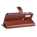 Retro Crazy Horse Texture Horizontal Flip Leather Case for Motorola One Action , with Holder & Card Slots & Photo Frame(Brown)
