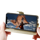 Retro Crazy Horse Texture Horizontal Flip Leather Case for Motorola One Action , with Holder & Card Slots & Photo Frame(Red)