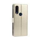 Retro Crazy Horse Texture Horizontal Flip Leather Case for Motorola One Action , with Holder & Card Slots & Photo Frame(Gold)