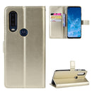 Retro Crazy Horse Texture Horizontal Flip Leather Case for Motorola One Action , with Holder & Card Slots & Photo Frame(Gold)