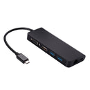 USB 3.0 Hubs 6 in 1 Type C Hub Type-C to HDMI VGA RJ45 Dual USB3.0 PD Charging Port Adapter Cable Converter for Laptop Macbook(Silver)