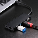 USB 3.0 Hubs 6 in 1 Type C Hub Type-C to HDMI VGA RJ45 Dual USB3.0 PD Charging Port Adapter Cable Converter for Laptop Macbook(Silver)