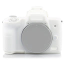 Richwell Silicone Armor Skin Case Body Cover Protector for Canon EOS M50 Body Digital Camera(White)