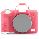 Richwell Silicone Armor Skin Case Body Cover Protector for Canon EOS M50 Body Digital Camera(Pink)