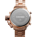 SKMEI 1515 Men Fashion Hip Hop Style Dual Display Electronic Watch Stainless Steel Watch(Black)