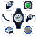 SKMEI 1459 Sports Waterproof Children's Watch Small Camouflage Student Gift Watch Electronic Watch(Blue)