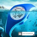 SKMEI 1459 Sports Waterproof Children's Watch Small Camouflage Student Gift Watch Electronic Watch(Blue)