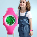 SKMEI 1459 Sports Waterproof Children's Watch Small Camouflage Student Gift Watch Electronic Watch(Pink)