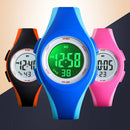 SKMEI 1459 Sports Waterproof Children's Watch Small Camouflage Student Gift Watch Electronic Watch(Pink)