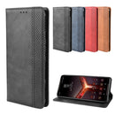 Magnetic Buckle Retro Crazy Horse Texture Horizontal Flip Leather Case for Asus ROG Phone II ZS660KL ,with Holder & Card Slots & Photo Frame(Red)