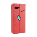 Magnetic Buckle Retro Crazy Horse Texture Horizontal Flip Leather Case for Asus ROG Phone II ZS660KL ,with Holder & Card Slots & Photo Frame(Red)