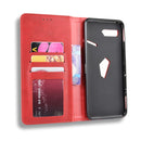 Magnetic Buckle Retro Crazy Horse Texture Horizontal Flip Leather Case for Asus ROG Phone II ZS660KL ,with Holder & Card Slots & Photo Frame(Red)