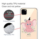 Pattern Printing Soft TPU Cell Phone Cover Case for iPhone 11(Pink weevil)