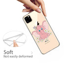Pattern Printing Soft TPU Cell Phone Cover Case for iPhone 11(Pink weevil)