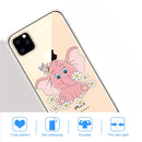 Pattern Printing Soft TPU Cell Phone Cover Case for iPhone 11(Pink weevil)