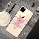 Pattern Printing Soft TPU Cell Phone Cover Case for iPhone 11(Pink weevil)