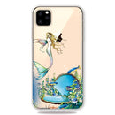 Pattern Printing Soft TPU Cell Phone Cover Case for iPhone 11(Mermaid)