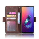 Wallet Style Skin Feel Calf Pattern Leather Case For Asus Zenfone 6 ZS630KL,with Separate Card Slot(Brown)