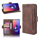 Wallet Style Skin Feel Calf Pattern Leather Case For Asus Zenfone 6 ZS630KL,with Separate Card Slot(Brown)