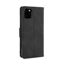 Wallet Style Skin Feel Calf Pattern Leather Case For iPhone 11 ,with Separate Card Slot(Black)