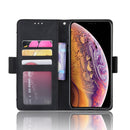 Wallet Style Skin Feel Calf Pattern Leather Case For iPhone 11 ,with Separate Card Slot(Black)