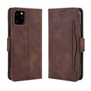Wallet Style Skin Feel Calf Pattern Leather Case For iPhone 11 ,with Separate Card Slot(Brown)