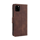 Wallet Style Skin Feel Calf Pattern Leather Case For iPhone 11 ,with Separate Card Slot(Brown)
