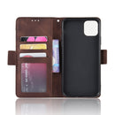 Wallet Style Skin Feel Calf Pattern Leather Case For iPhone 11 ,with Separate Card Slot(Brown)