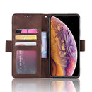 Wallet Style Skin Feel Calf Pattern Leather Case For iPhone 11 ,with Separate Card Slot(Brown)