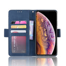 Wallet Style Skin Feel Calf Pattern Leather Case For iPhone 11 ,with Separate Card Slot(Blue)