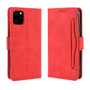 Wallet Style Skin Feel Calf Pattern Leather Case For iPhone 11 ,with Separate Card Slot(Red)