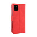 Wallet Style Skin Feel Calf Pattern Leather Case For iPhone 11 ,with Separate Card Slot(Red)