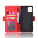 Wallet Style Skin Feel Calf Pattern Leather Case For iPhone 11 ,with Separate Card Slot(Red)