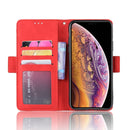 Wallet Style Skin Feel Calf Pattern Leather Case For iPhone 11 ,with Separate Card Slot(Red)